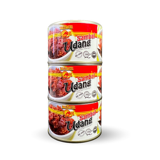 Makmur Brand Sambal Udang (160g x 3 Cans)